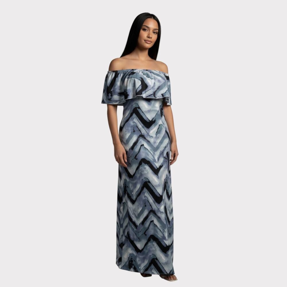 Long Women Maxi Navy Dress